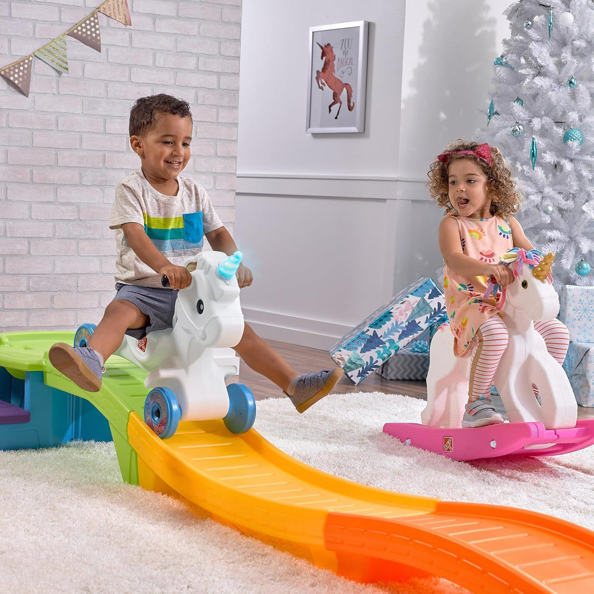 Baby Toy Unicorn Up & Down Roller Coaster Kids Ride