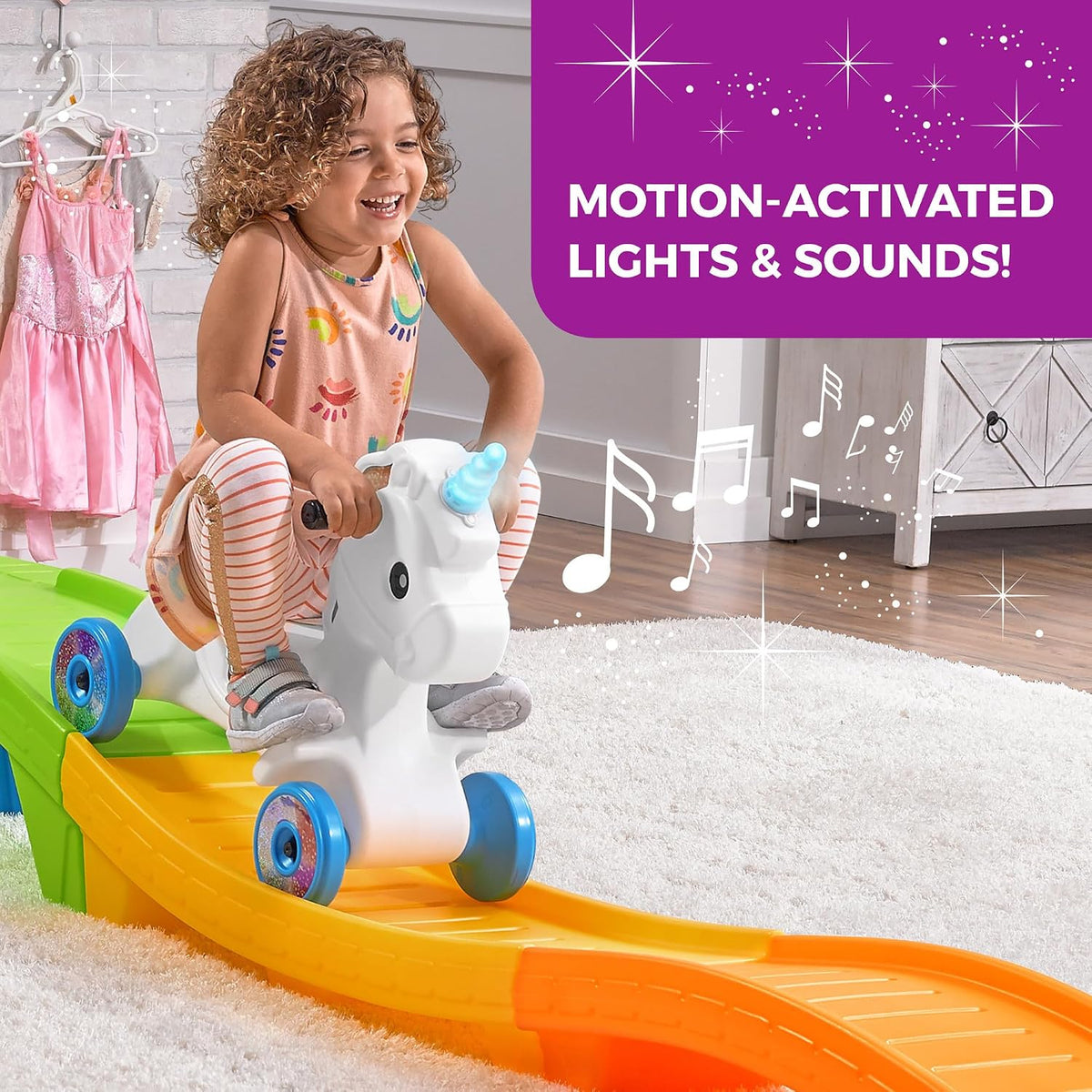 Baby Toy Unicorn Up & Down Roller Coaster Kids Ride