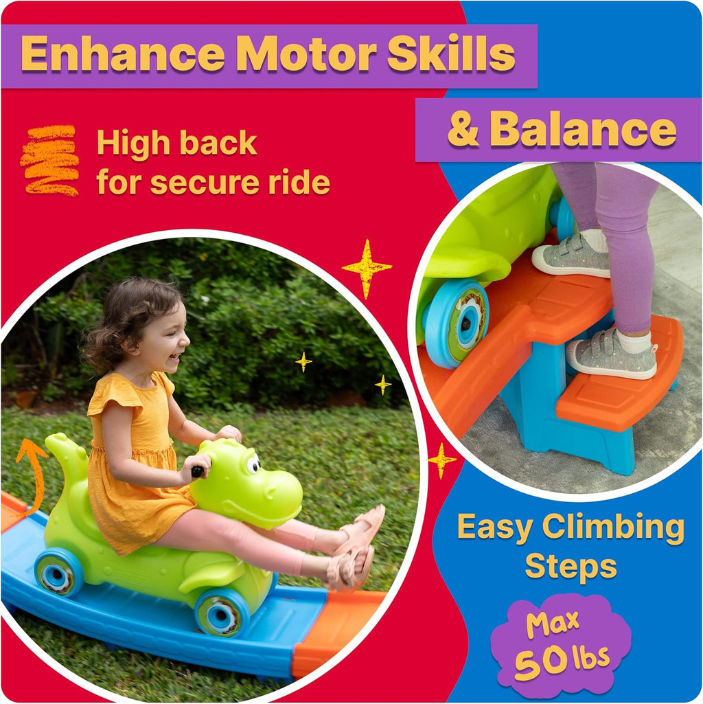 Baby Toy Dino Dash Up & Down Roller Coaster Kids Ride